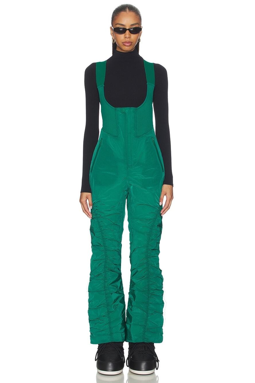 Free People FP Movement Holly Waterproof Ski Bib Overalls GreenGlow SzS NWT $368